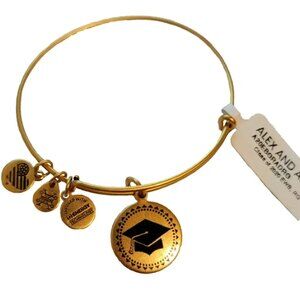 Alex and Ani Class of 2020 Graduation Cap Charm Bangle Bracelet – Gold Tone
